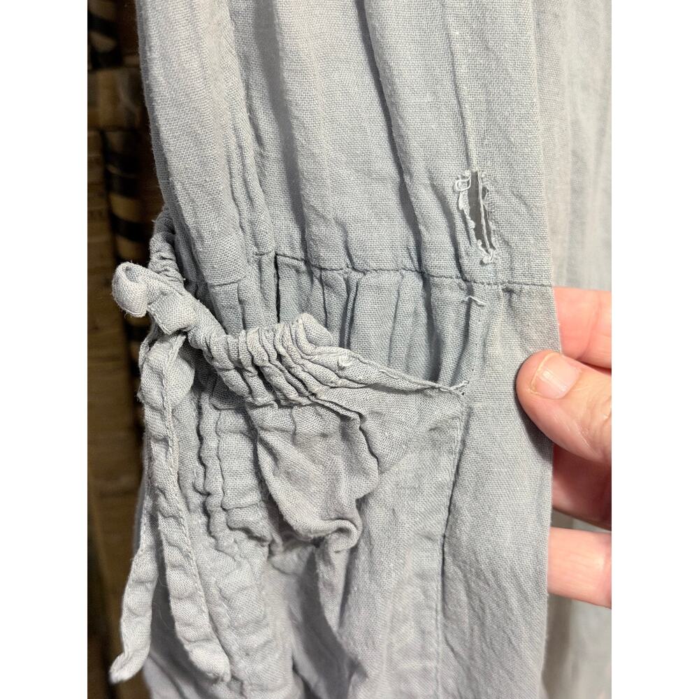 Cotton Flower 100% cotton boho tiered skirt bleach distressed cargo pocket large - Picture 8 of 13